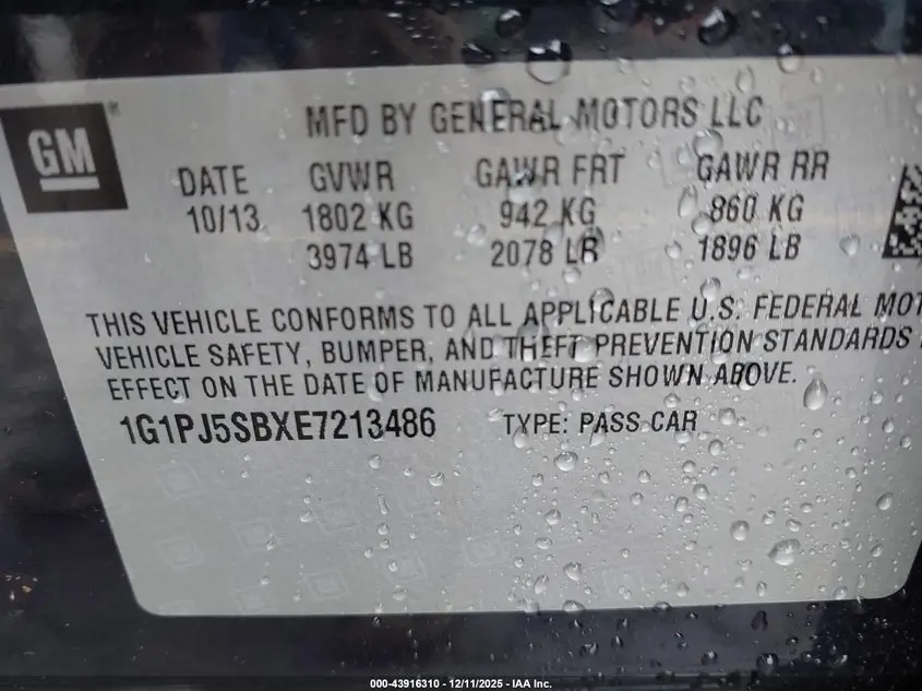 2014 CHEVROLET CRUZE ECO MANUAL