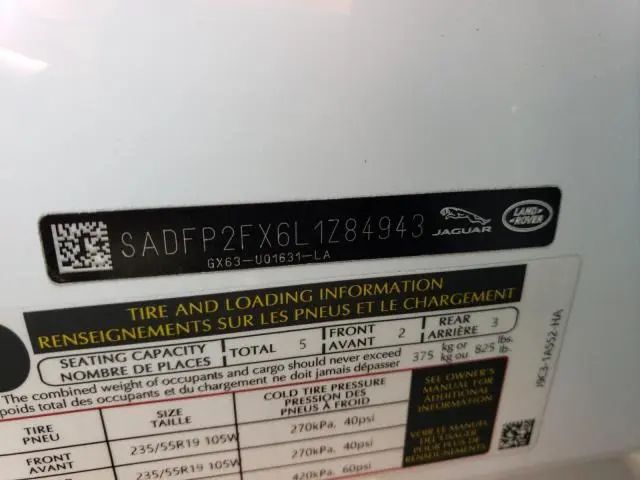 2020 JAGUAR E-PACE SE