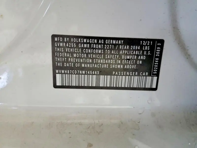 2022 VOLKSWAGEN GTI S  