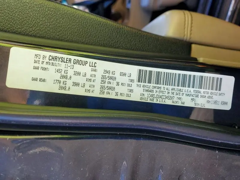 2014 DODGE DURANGO LIMITED  