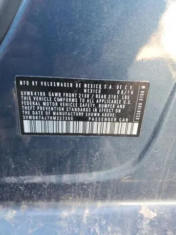 2017 VOLKSWAGEN JETTA SE  