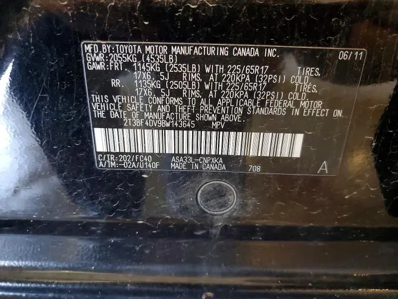 2011 TOYOTA RAV4 BASE  