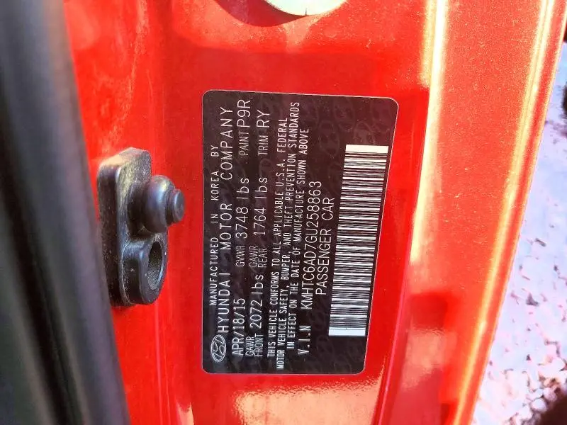 2016 HYUNDAI VELOSTER BASE  