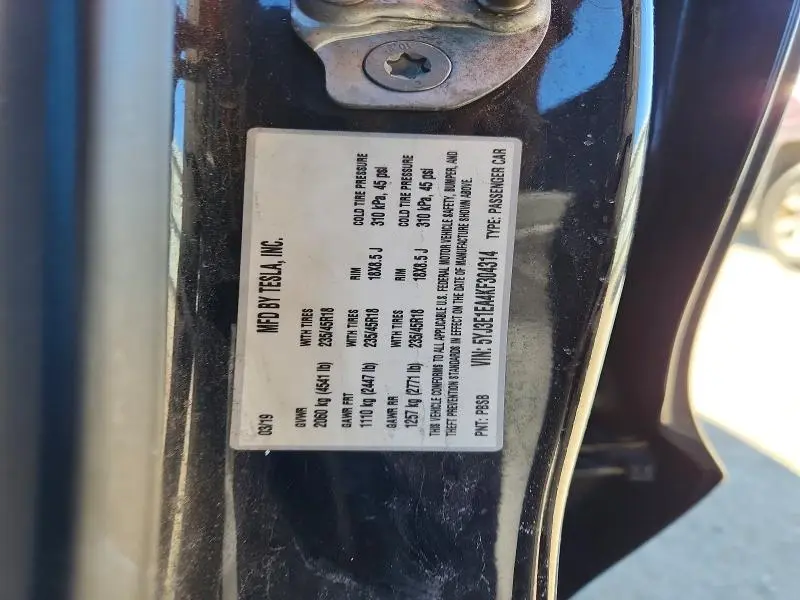 2019 TESLA MODEL 3   