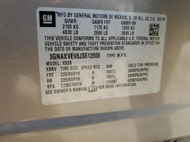 2018 CHEVROLET EQUINOX PREMIER  