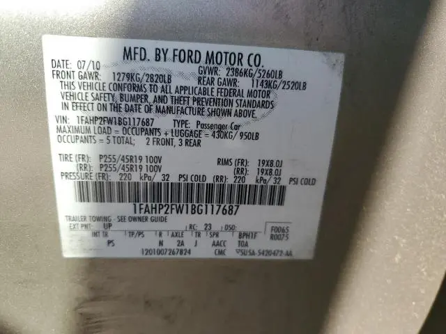 2011 FORD TAURUS LIMITED  