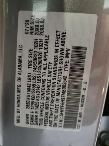 2021 HONDA PILOT TOURING  