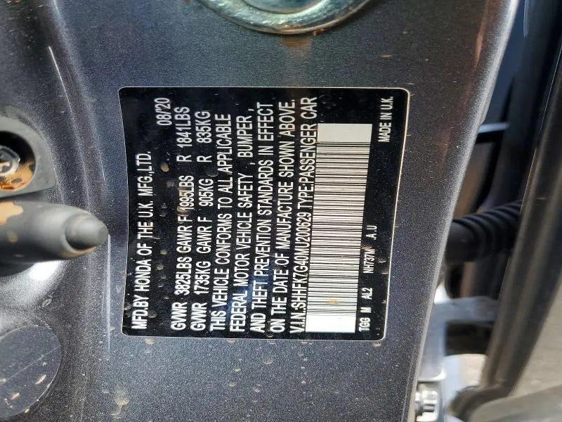 2021 HONDA CIVIC SPORT  