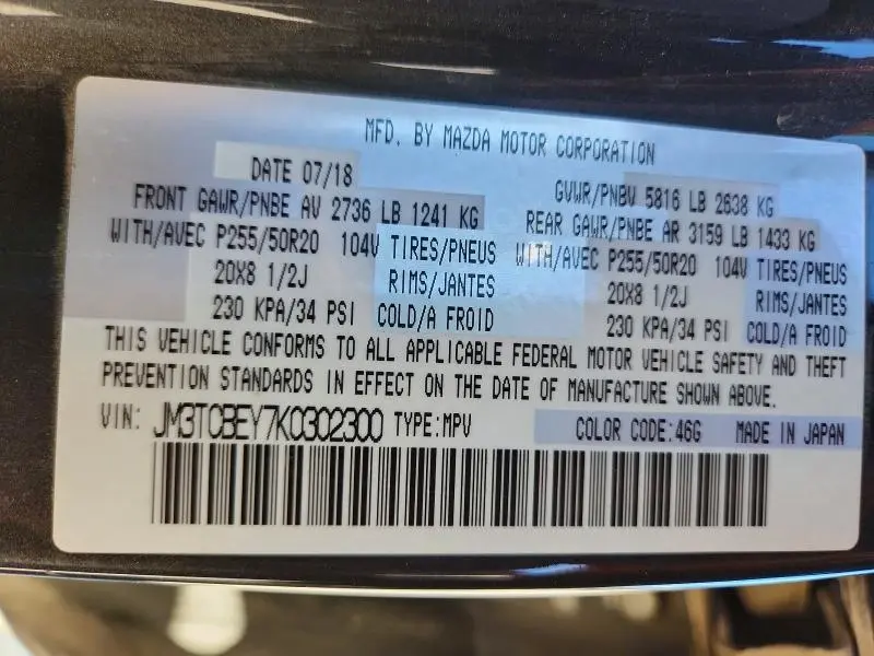 2019 MAZDA CX-9 SIGNATURE  