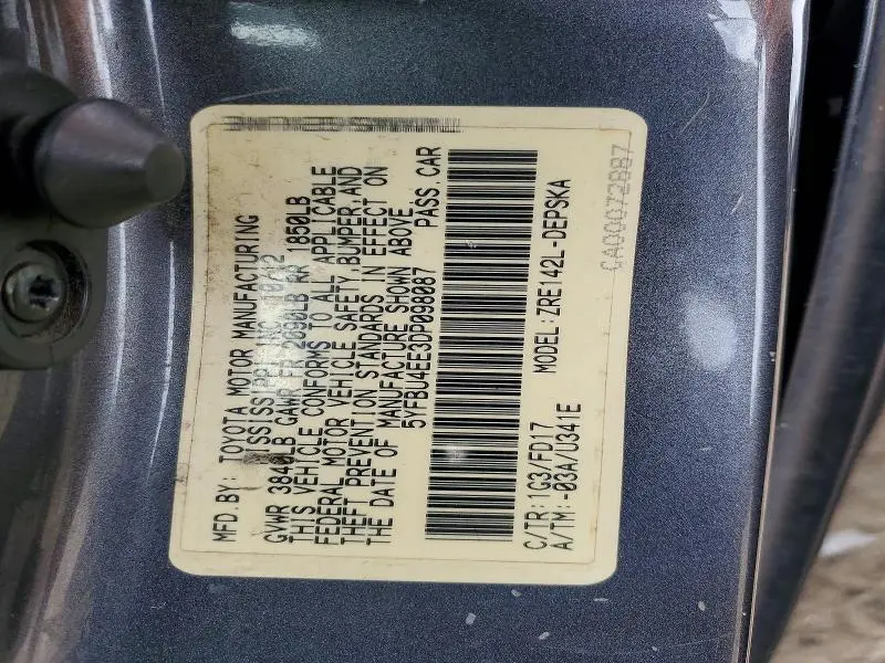 2013 TOYOTA COROLLA S  