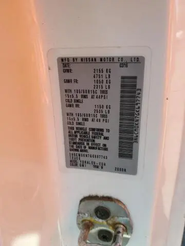 2016 NISSAN NV200 2.5S  