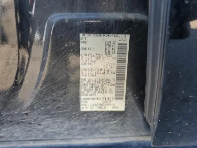 2016 NISSAN FRONTIER SV  