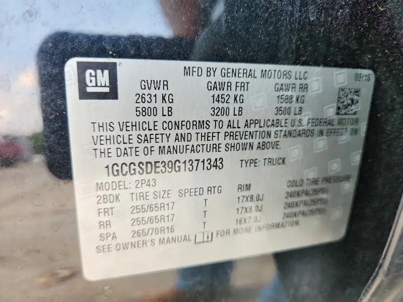 2016 CHEVROLET COLORADO Z71  