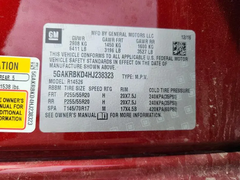 2017 BUICK ENCLAVE   