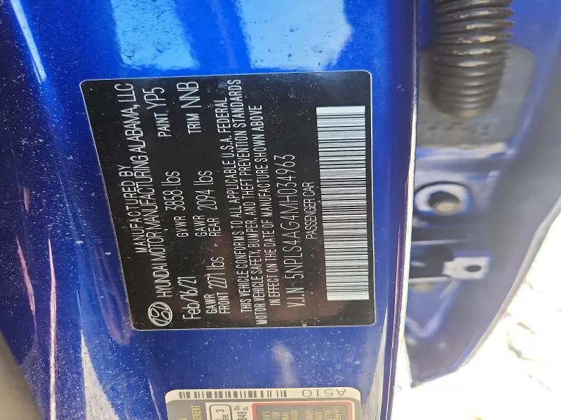 2021 HYUNDAI ELANTRA SEL  