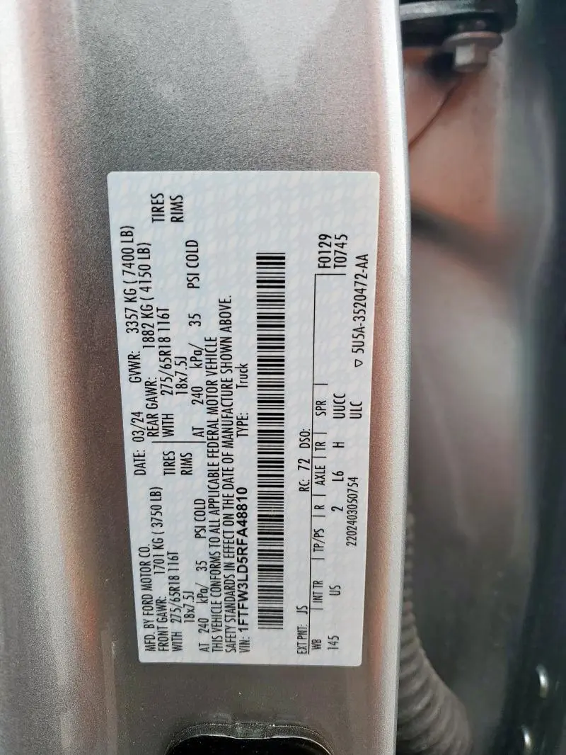 2024 FORD F150 XLT