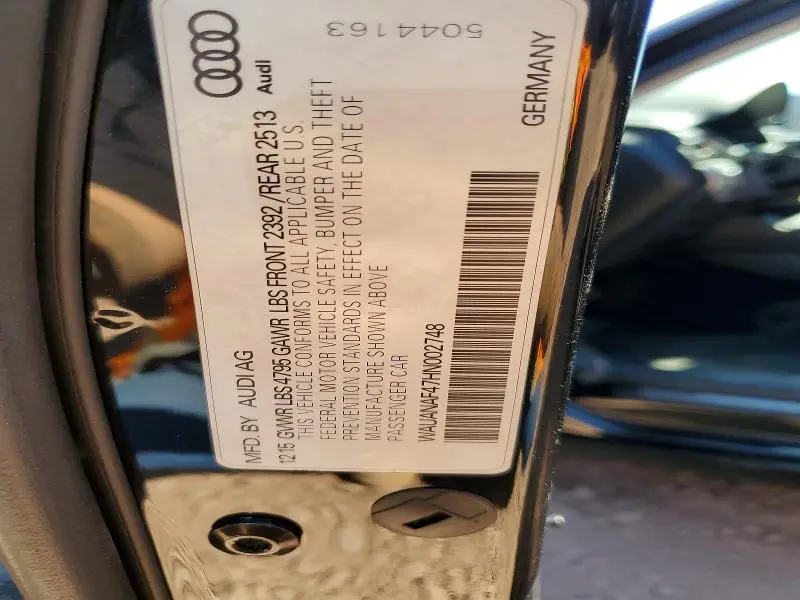 2017 AUDI A4 PREMIUM  