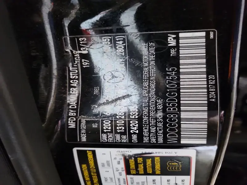 2013 MERCEDES-BENZ GLK 350 4MATIC  