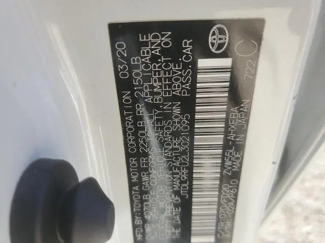 2020 TOYOTA PRIUS LE  