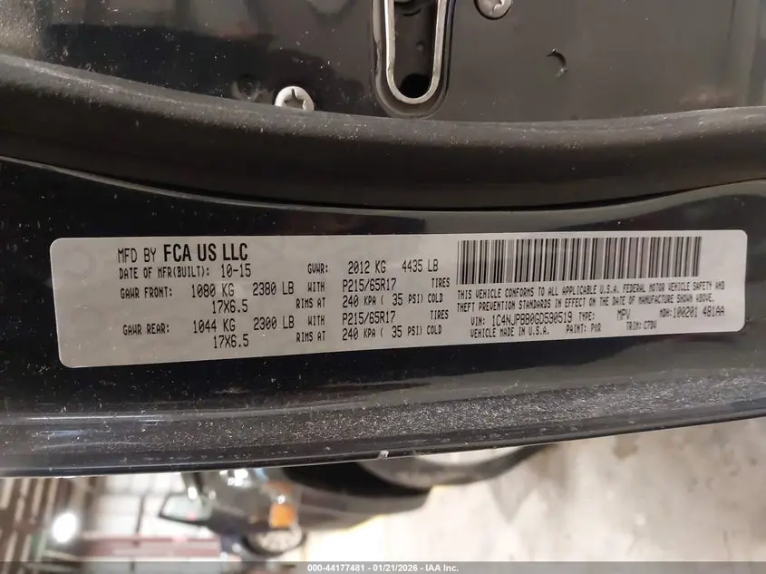 2016 JEEP PATRIOT SPORT