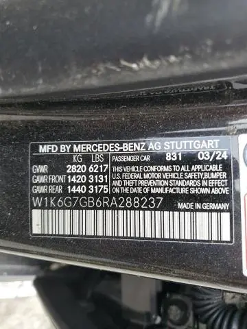 2024 MERCEDES-BENZ S 580 4MATIC  