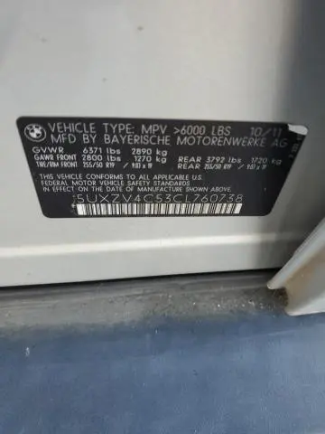 2012 BMW X5 XDRIVE35I  