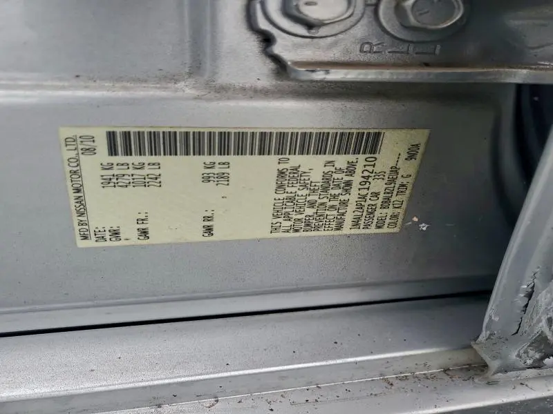 2010 NISSAN ALTIMA BASE  