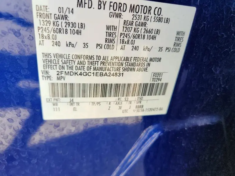 2014 FORD EDGE SE  