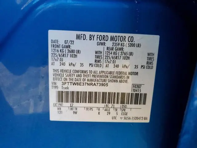 2022 FORD MAVERICK XL  