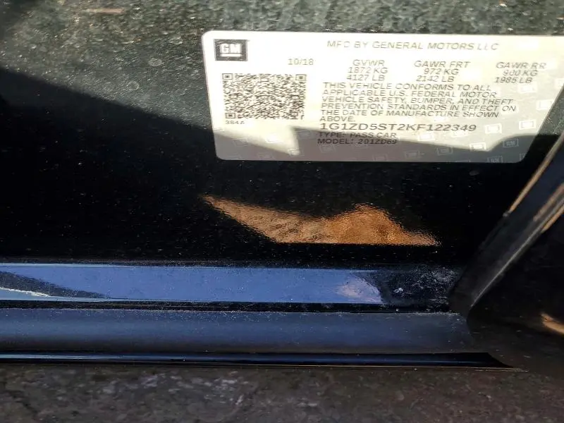 2019 CHEVROLET MALIBU LT  