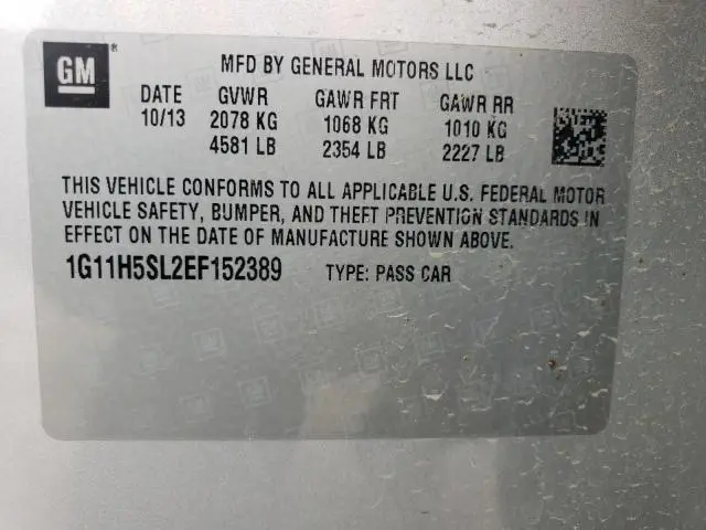 2014 CHEVROLET MALIBU LTZ  