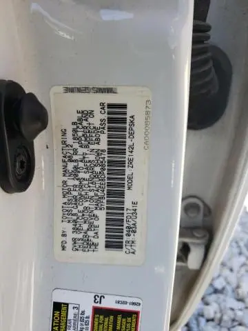 2013 TOYOTA COROLLA BASE  