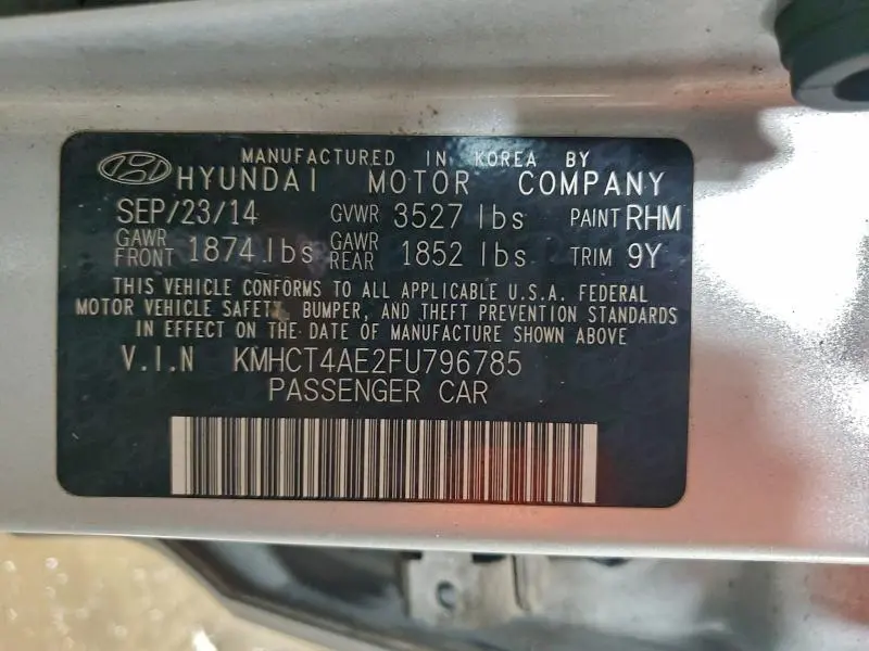 2015 HYUNDAI ACCENT GLS  