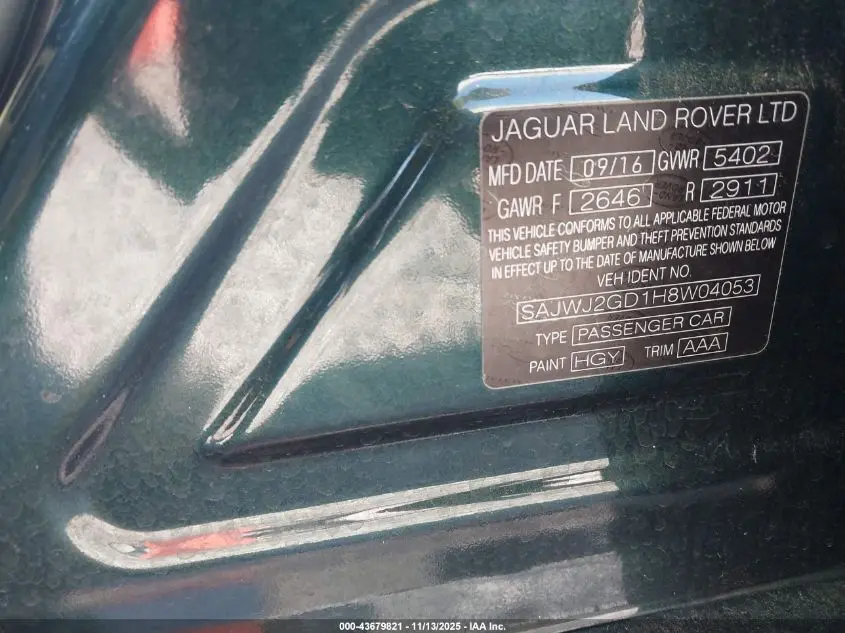 2017 JAGUAR XJ XJL PORTFOLIO