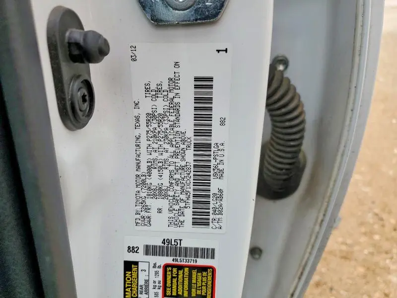 2012 TOYOTA TUNDRA CREWMAX LIMITED  