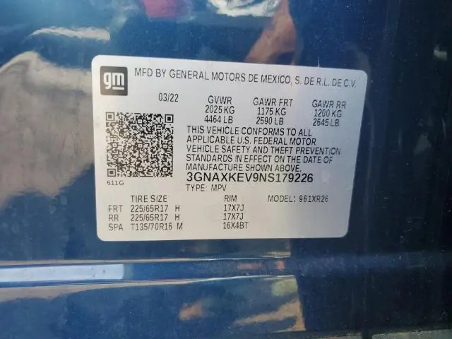 2022 CHEVROLET EQUINOX LT  