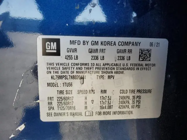 2022 CHEVROLET TRAILBLAZER LT  