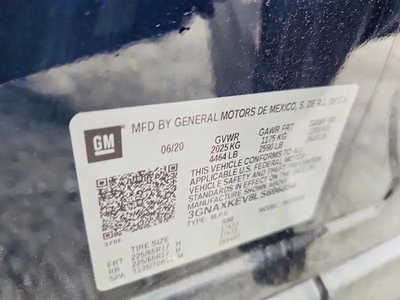 2020 CHEVROLET EQUINOX LT  