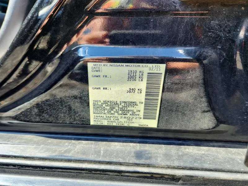 2015 NISSAN ALTIMA 2.5 S  