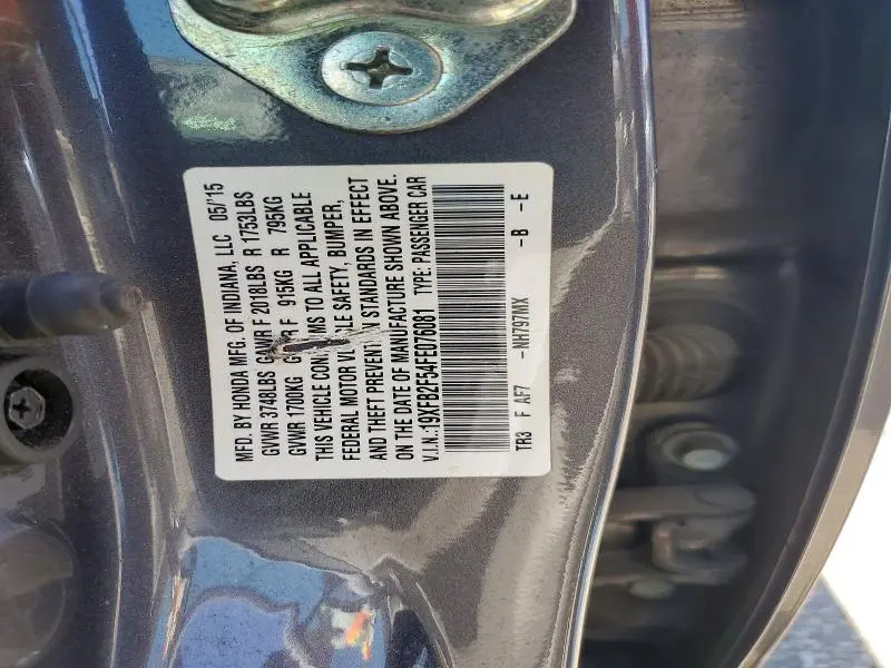2015 HONDA CIVIC LX  