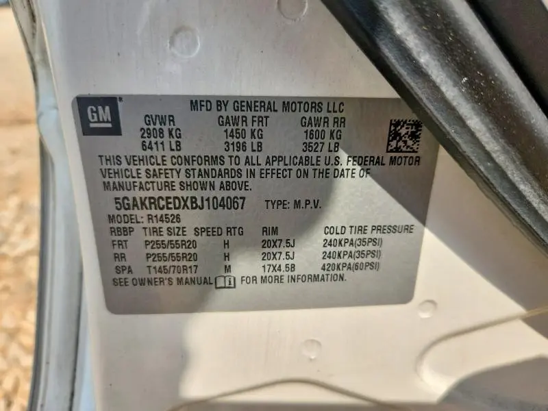2011 BUICK ENCLAVE CXL  