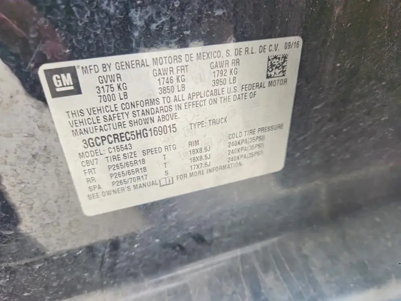 2017 CHEVROLET SILVERADO C1500 LT  