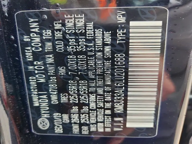 2020 HYUNDAI TUCSON SEL  