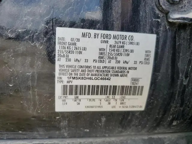 2020 FORD EXPLORER XLT  