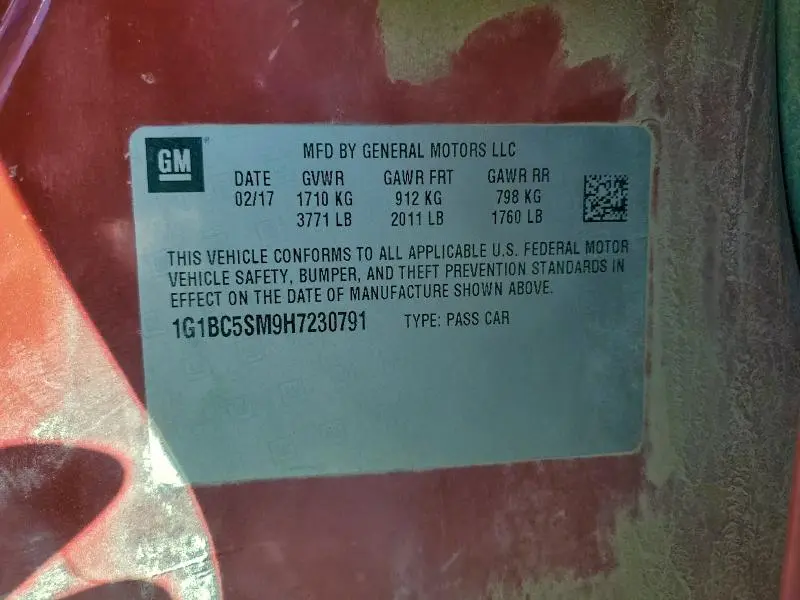 2017 CHEVROLET CRUZE LS  