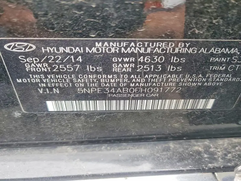 2015 HYUNDAI SONATA SPORT  