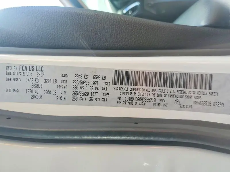 2017 DODGE DURANGO GT  