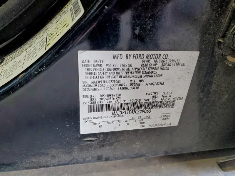 2018 FORD ECOSPORT SE  