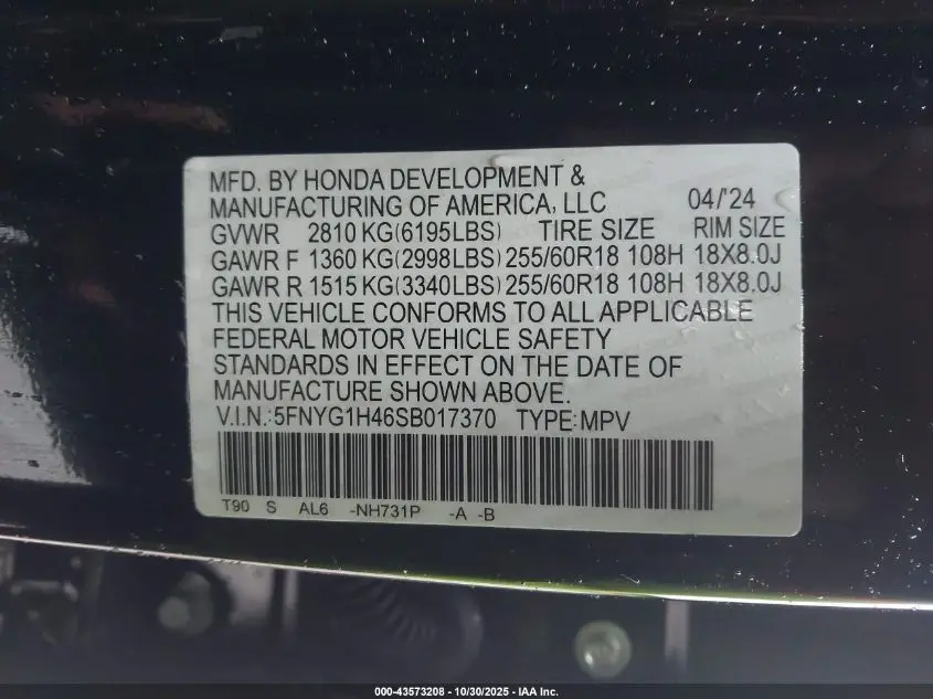 2025 HONDA PILOT EX-L