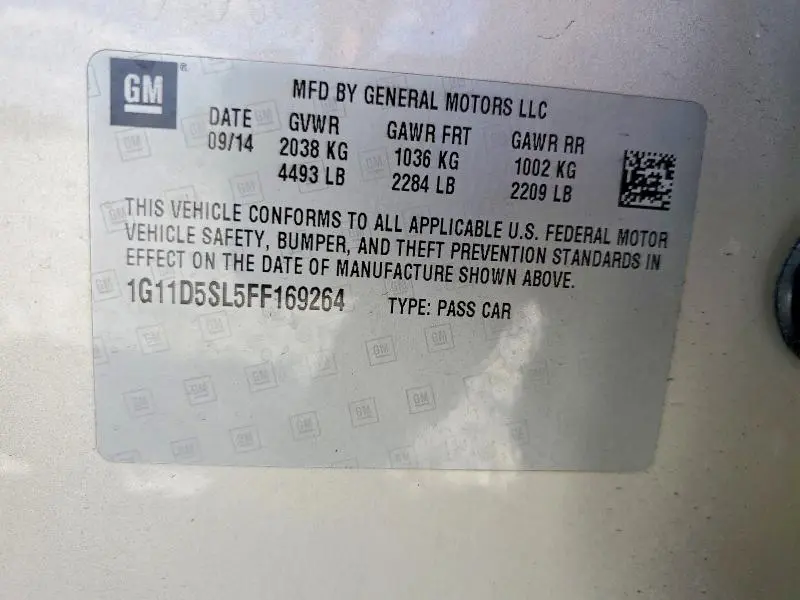 2015 CHEVROLET MALIBU 2LT  